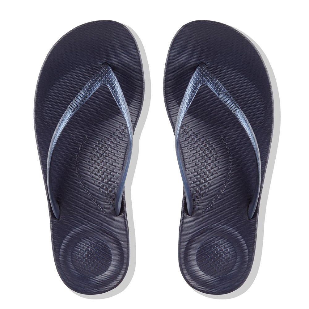 Fitflop Womens Flip-flops Navy - Iqushion Ergonomic - HN5718024